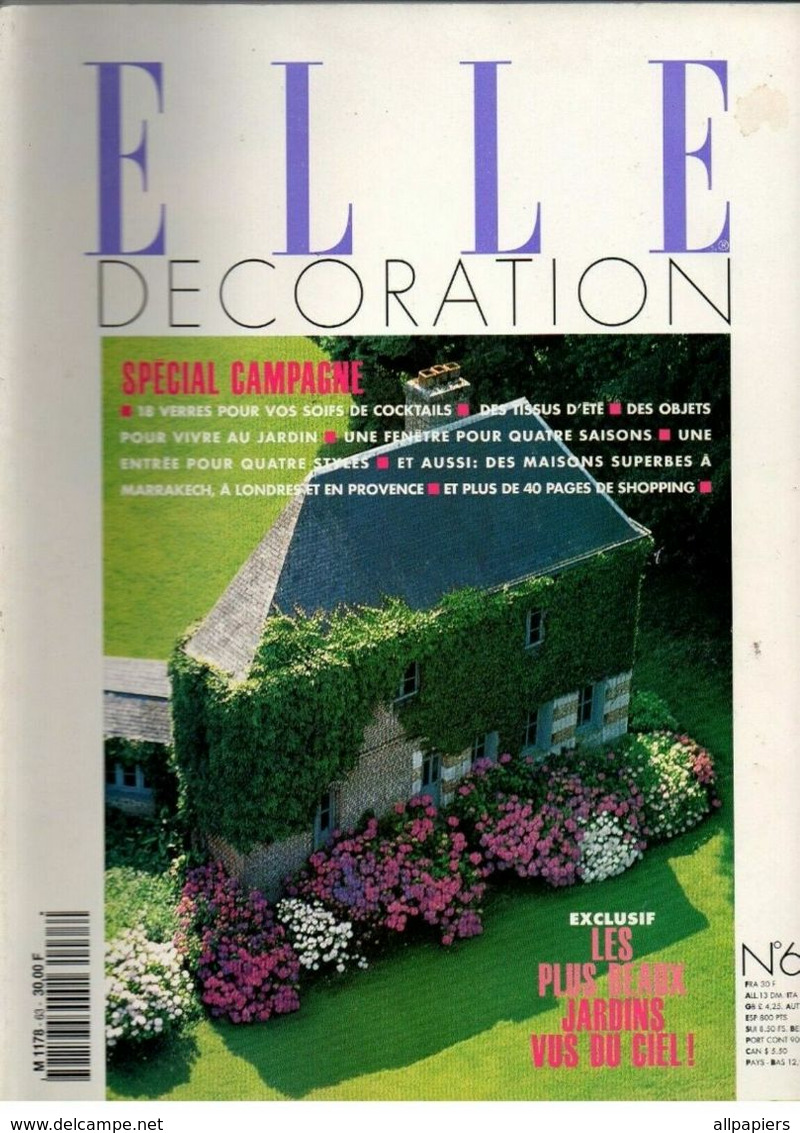 Elle Décoration N°63 Spécial Campagne - 18 Verres Pour Vos Soifs De Cocktails - Des Tissus D'été - Des Objets Pour Vivre - Maison & Décoration