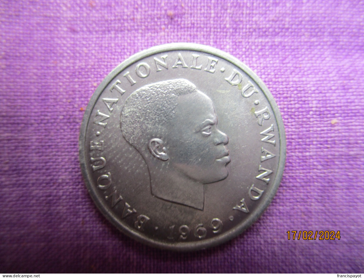Rwanda: 1 Franc 1969 - Rwanda