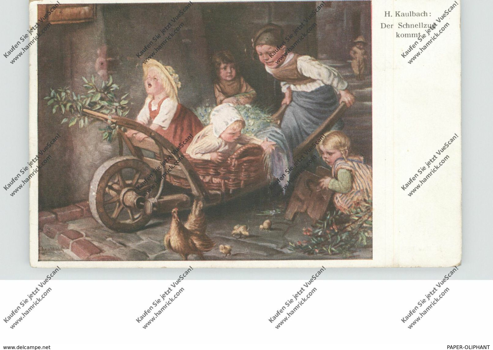 KÜNSTLER - ARTIST - HERMANN KAULBACH, "Der Schnellzug Kommt" - Kaulbach, Hermann