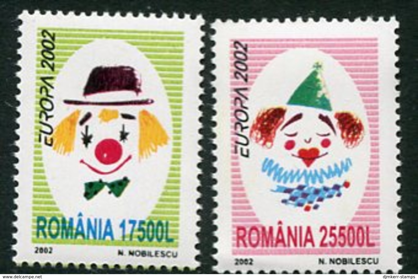 ROMANIA 2002 Europa: Circus  MNH / **.  Michel 5657-58 - Unused Stamps