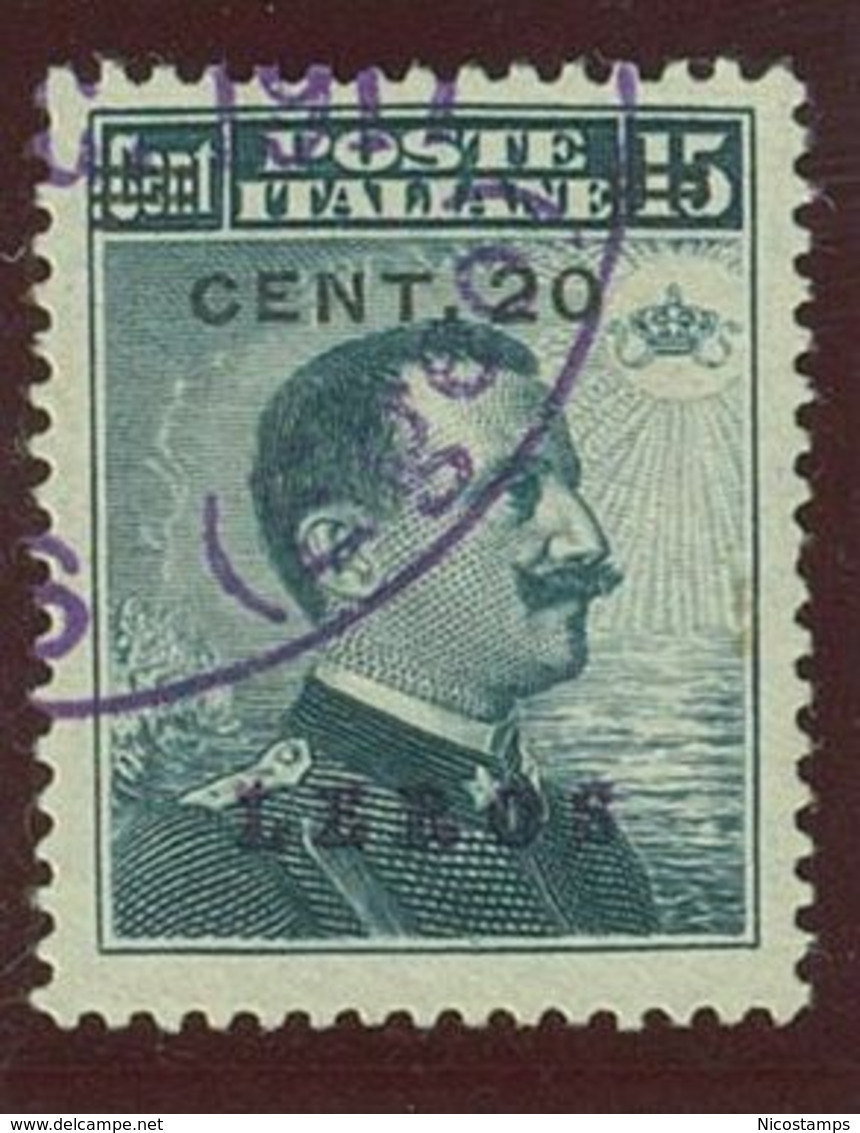 ITALIA COLONIE EGEO LERO SASS. 8 USATO - Ägäis (Lero)