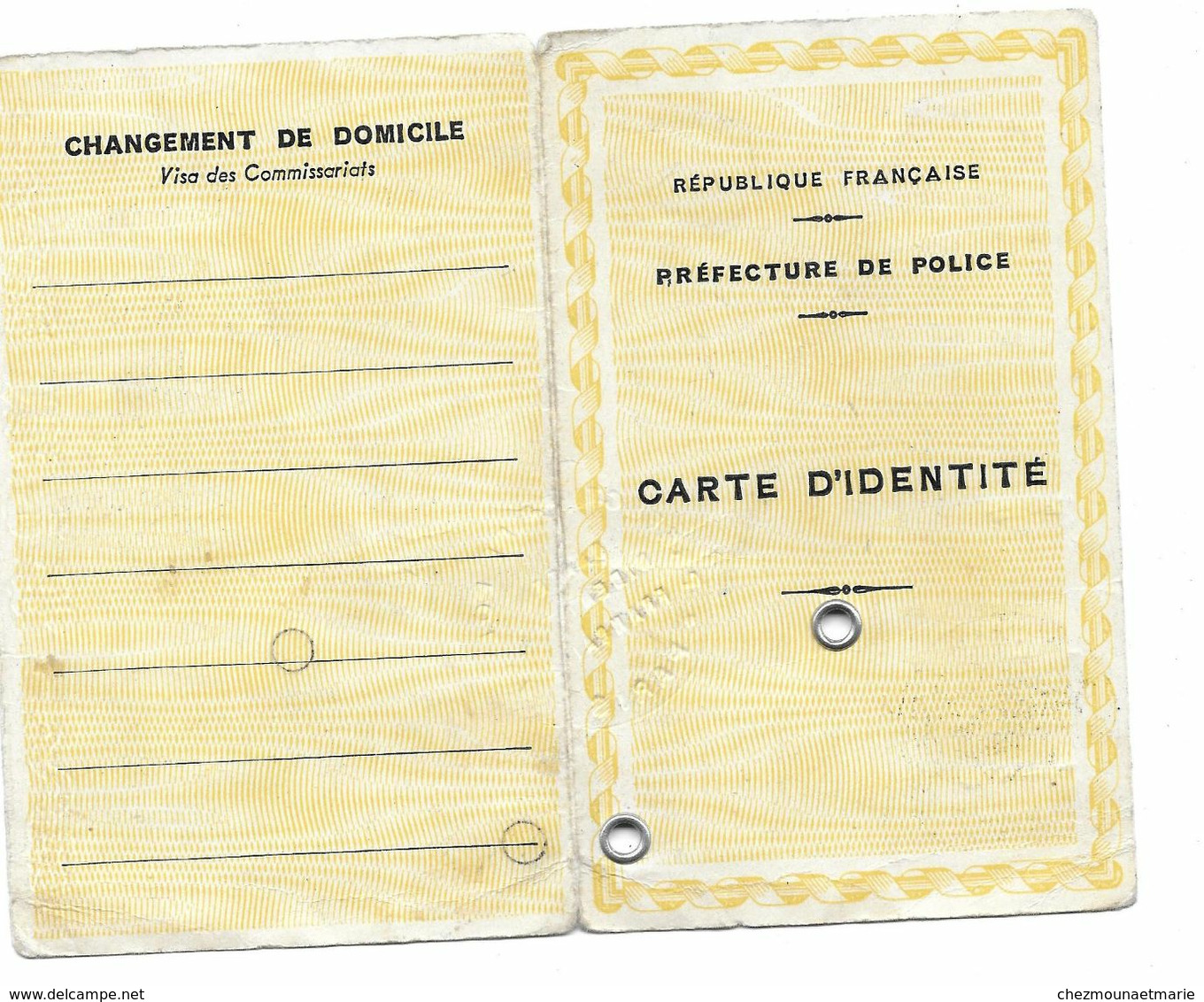 1955 THEROUSE JEANNE EPOUSE GAILLARD NEE 1920 PARIS 11 HABITANT NOISY LE SEC AVENUE DE BOBIGNY - CARTE D IDENTITE - Documents Historiques