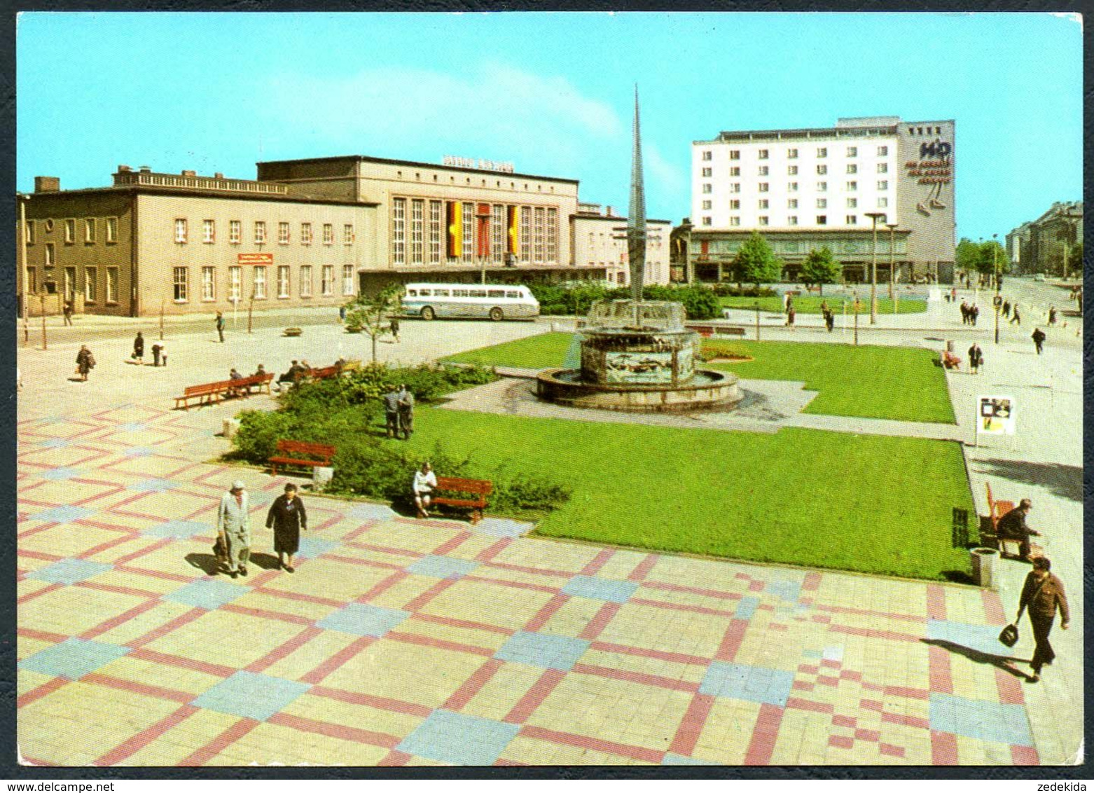 D9257 - TOP Merseburg Gagarinplatz Ikarus Omnibus - Bild Und Heimat Reichenbach - Merseburg