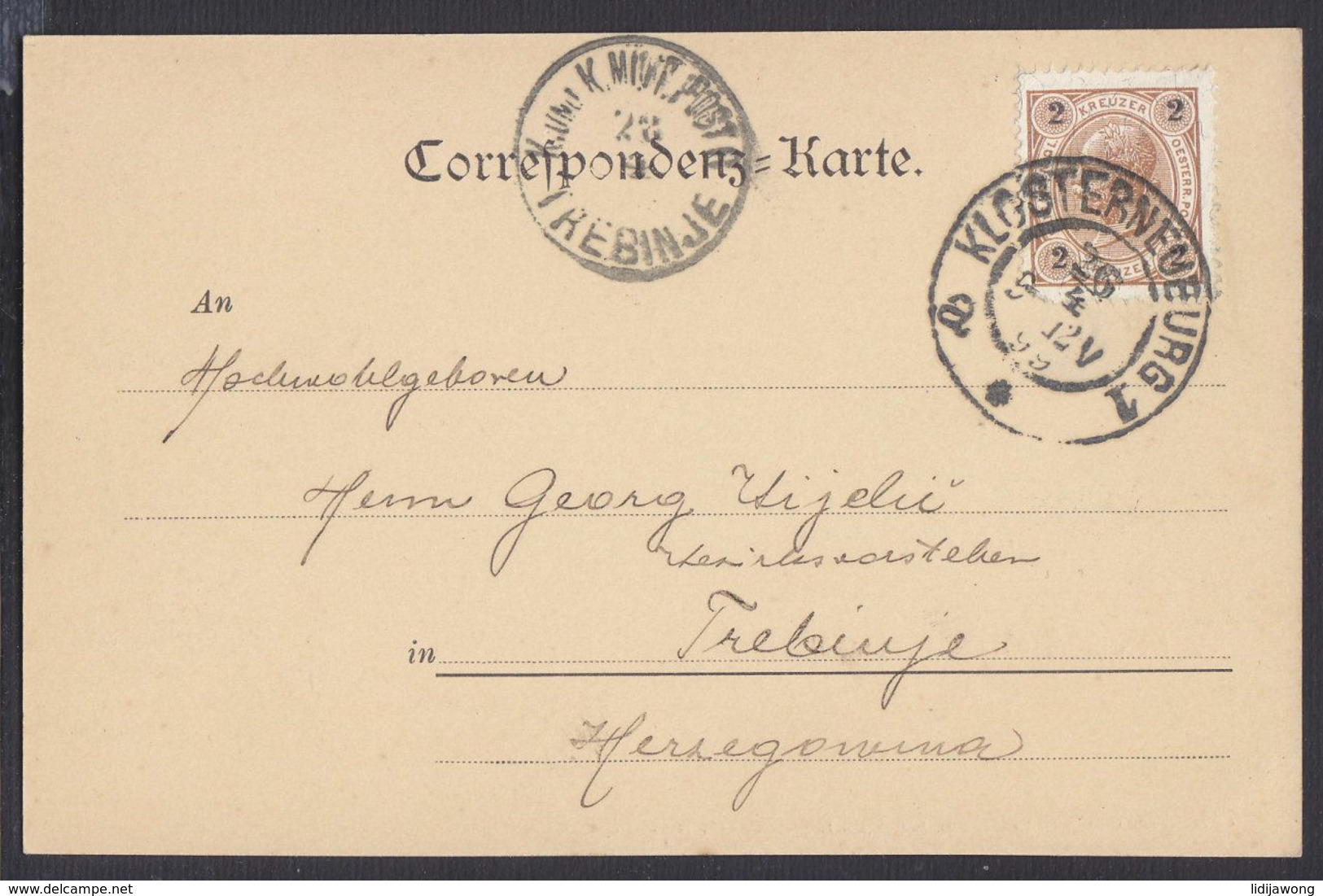 Gruss Aus KLOSTERNEUBURG A.D. (NÖ) - OLD Postcard 1899 LEDERMANN (see Sales Conditions) - Klosterneuburg