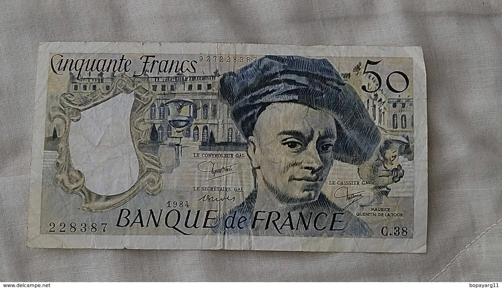 Billet Banknote France 50 Francs Paper Money #16 - 50 F 1976-1992 ''quentin De La Tour''