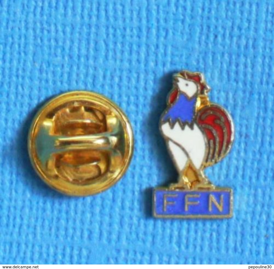 1 PIN'S //  ** COQ SPORTIF F.F.N. / FÉDÉRATION FRANÇAISE DE NATATION ** - Natation