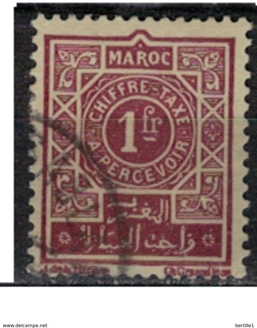 MAROC        N°  YVERT :   TAXE 33   ( 1 )  OBLITERE       ( OB 8 / 36 ) - Timbres-taxe