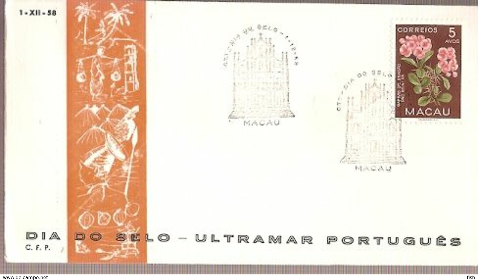 Macau & FDC Overseas Portugal, Overseas Stamp Day, 1958 (7645) - FDC