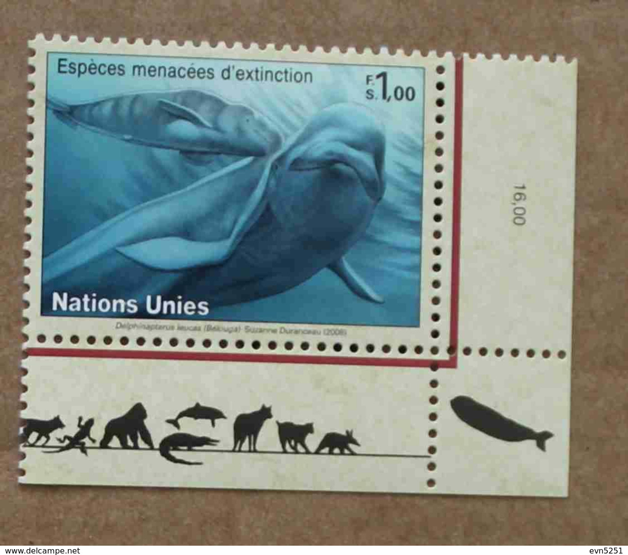 Ge08-01 : Nations-Unies (Genève) / Protection De La Nature - Bélouga (baleine Blanche, Dauphin Blanc Et Marsouin Blanc) - Nuovi