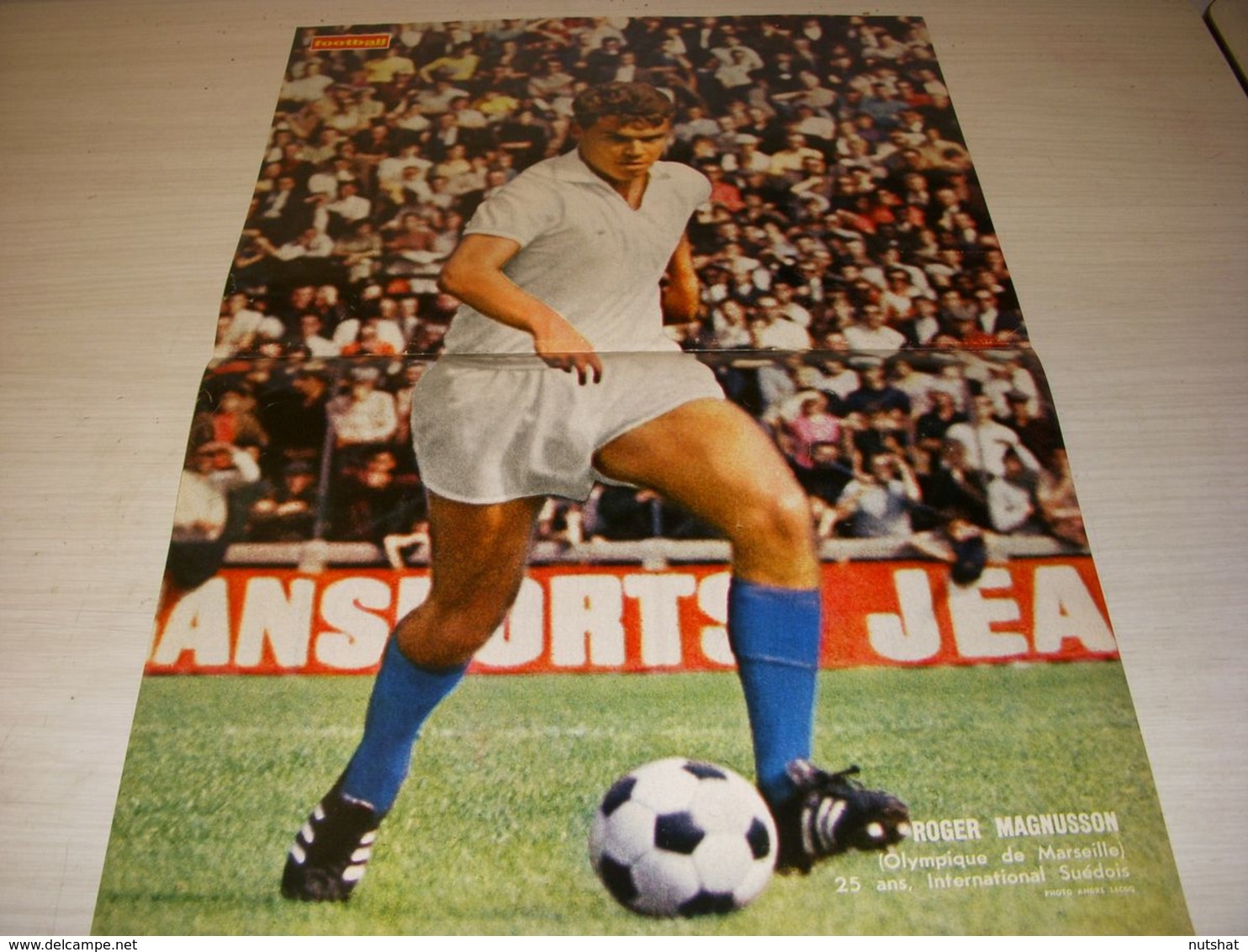 FOOTBALL POSTER PO002 48x32 1968/69 Roger MAGNUSSON OM MARSEILLE - Sonstige & Ohne Zuordnung