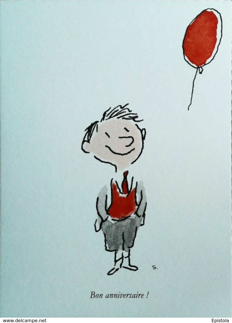 ► Illustrateur  Sempé "Le Petit Nicolas".  Bon Anniversaire !  Ballon (Édition Epuisée  2011) - Sempé