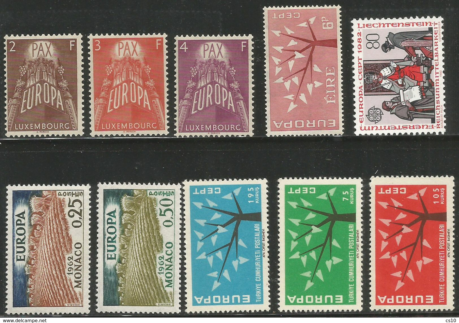 Europa CEPT Selection MNH ** Issues Including SCARCE Luxembourg 1957 + Serbian Ethnic Krajna - Very High Cat Value - Sammlungen