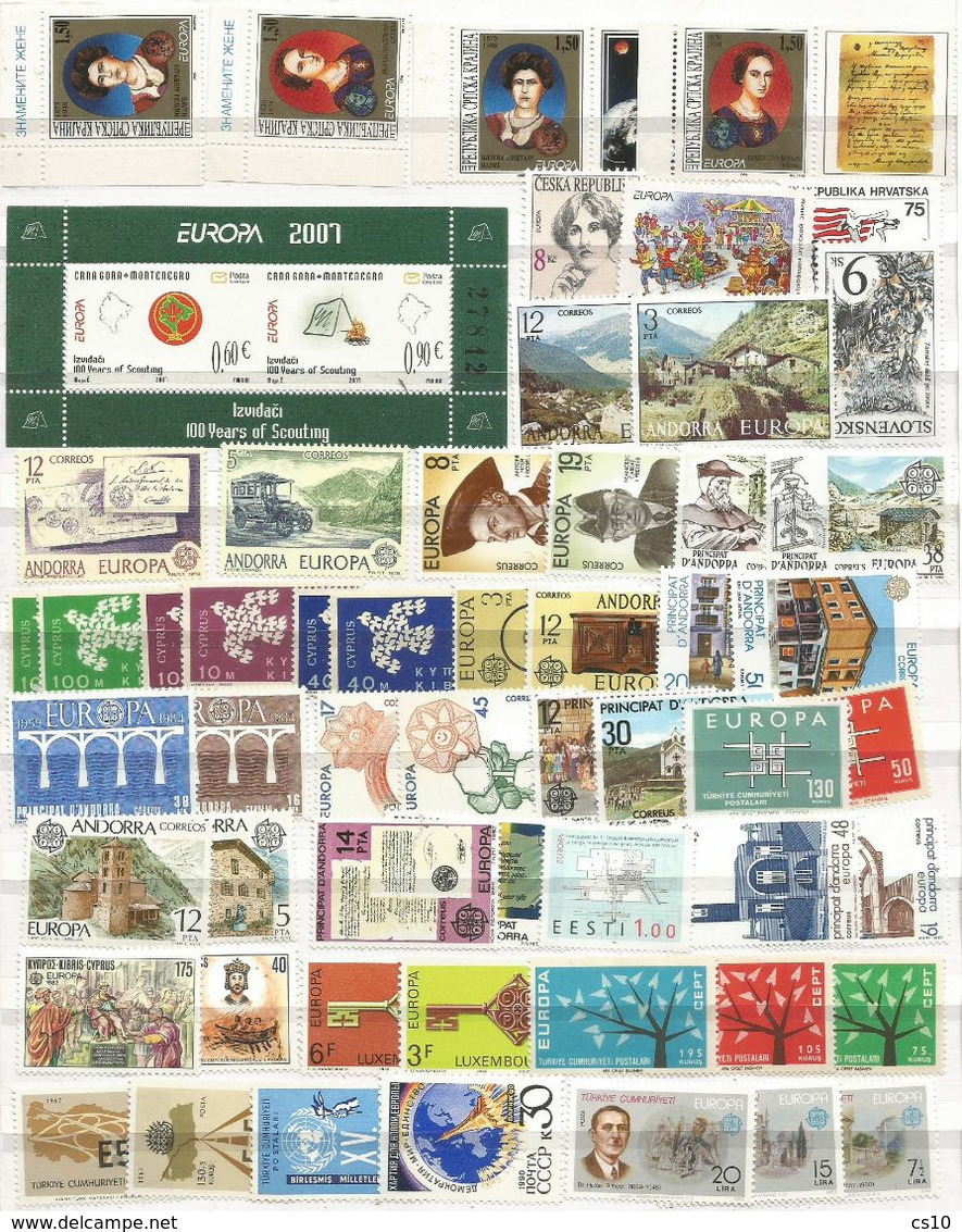 Europa CEPT Selection MNH ** Issues Including SCARCE Luxembourg 1957 + Serbian Ethnic Krajna - Very High Cat Value - Sammlungen