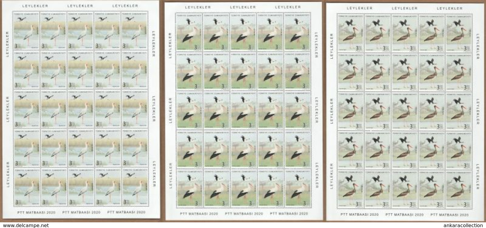 AC - TURKEY STAMP -  STORKS MNH FULL SHEETS 20 AUGUST 2020 - Oblitérés