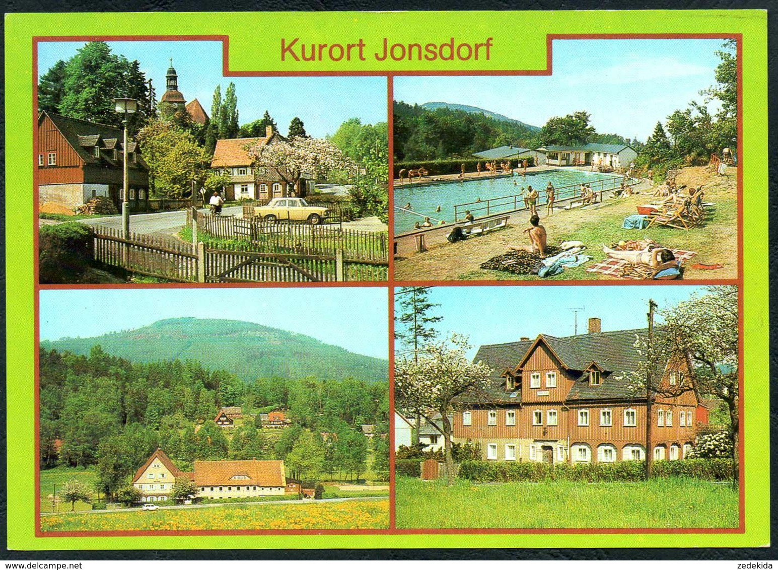 D9371 - Johnsdorf Freibad Schwimmbad Jugendherberge Hilde Coppi FDGB Haus Immergrün  - Bild Und Heimat Reichenbach - Jonsdorf
