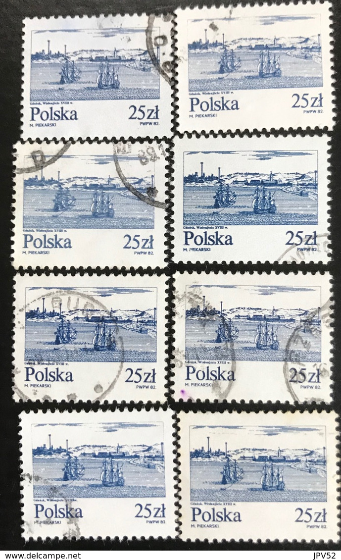 Polska - Poland - Polen - P2/22 - (°)used - 1982 - Michel Nr. 2835 - Gdansk 8x - Collections