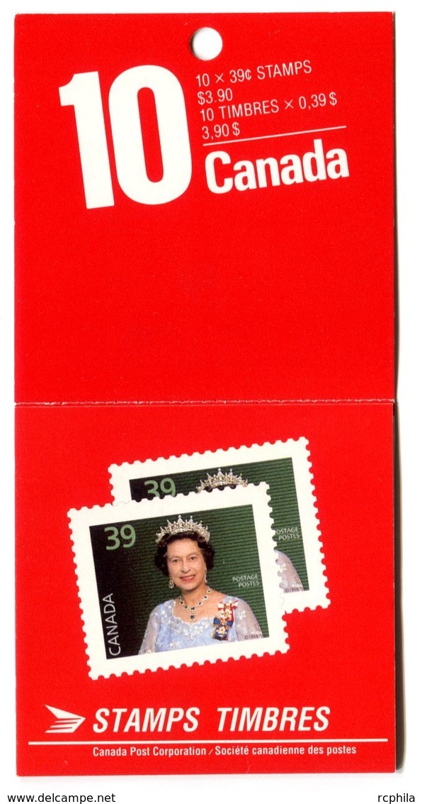 RC 16606 CANADA BK113 QUEEN ELIZABETH II ISSUE CARNET COMPLET FERMÉ NEUF ** TB COLSED BOOKLET MNH VF - Full Booklets