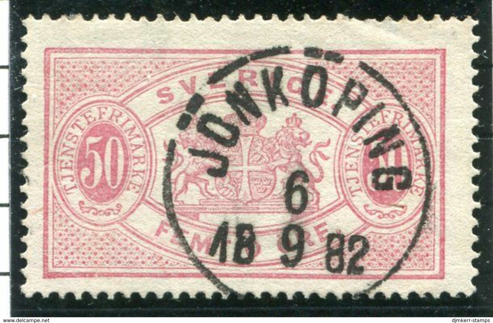 SWEDEN 1874 Official 50 Öre. Perforated 14, Used.  Michel 10A - Oficiales