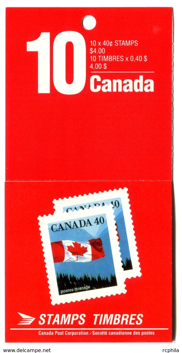 RC 16979 CANADA BK124 FLAG & MOUNTAINS ISSUE CARNET COMPLET FERMÉ CLOSED BOOKLET NEUF ** TB MNH VF - Full Booklets