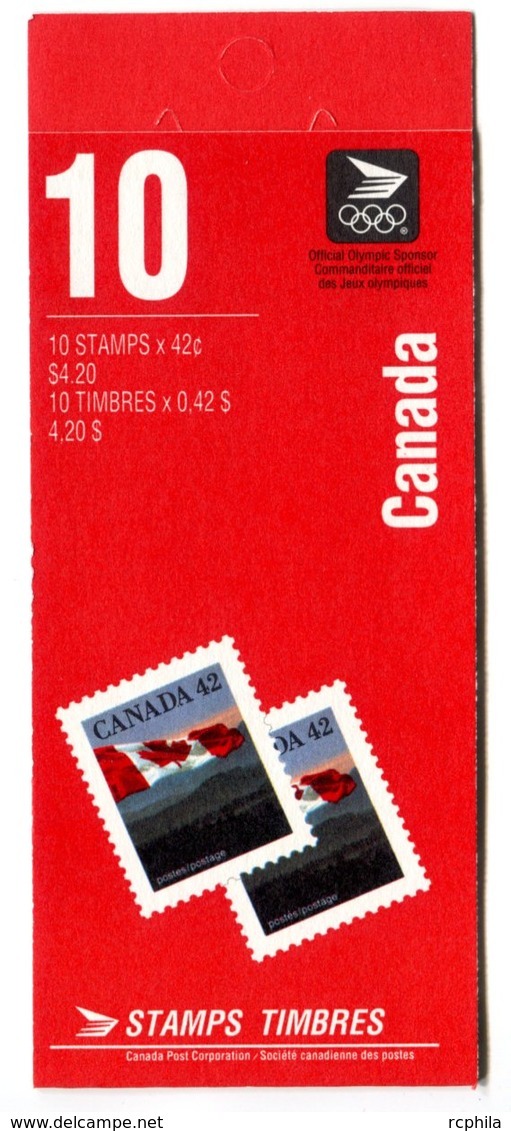 RC 16998 CANADA BK137a FLAG AND HILLS ISSUE CARNET COMPLET FERMÉ CLOSED BOOKLET NEUF ** TB MNH - Volledige Boekjes