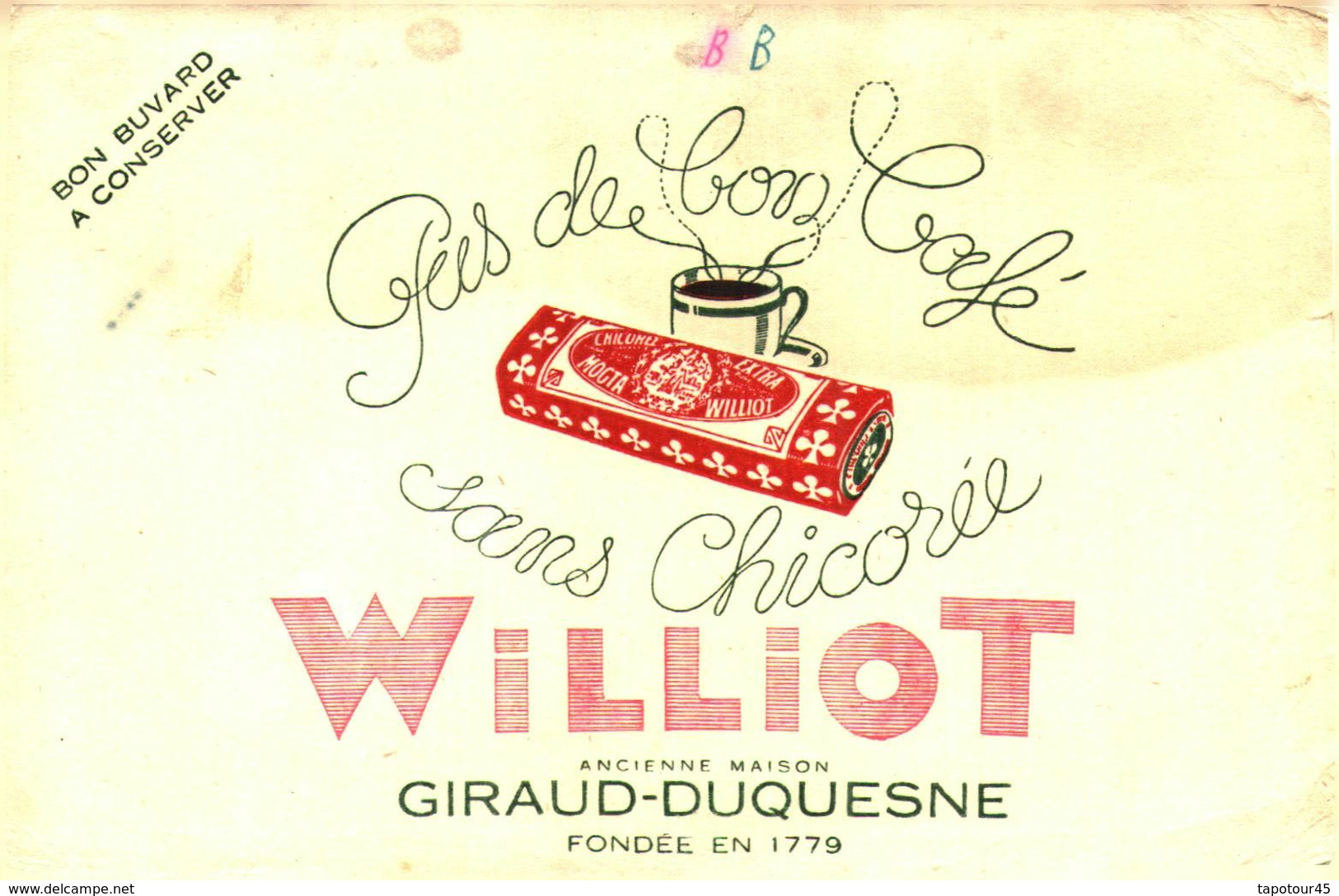 Chi W/Buvard Chicorée Williot (différent) (N= 1) - Café & Thé