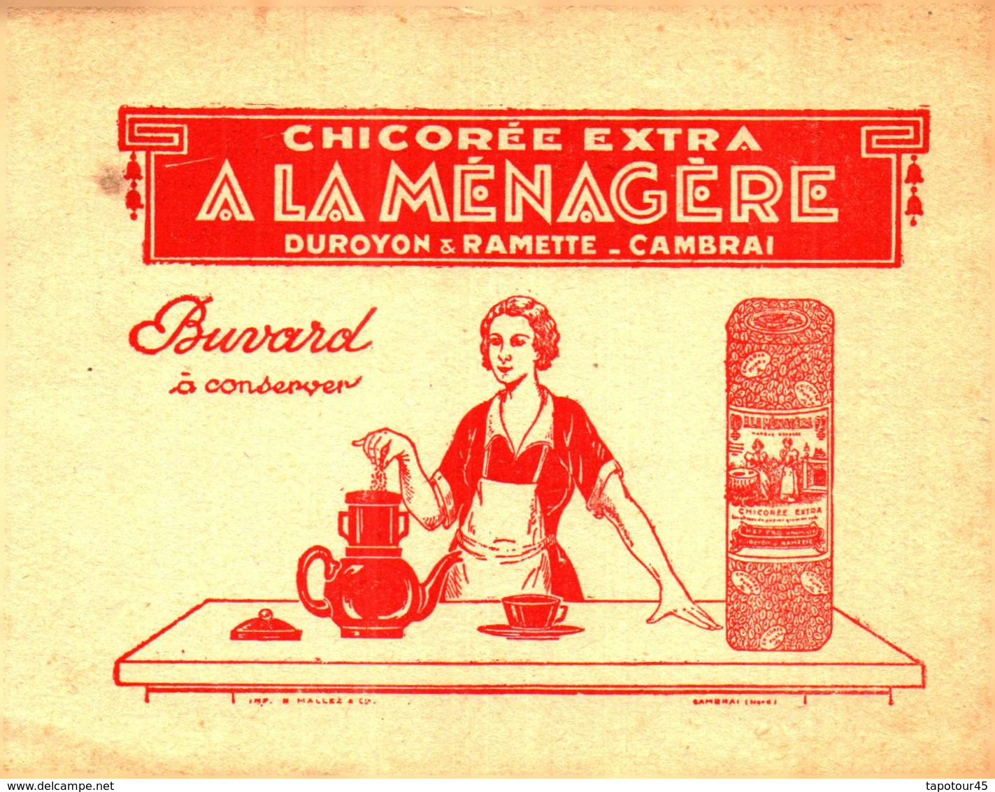 Chi A/Buvard Chicorée A La Ménagère (Format 18 X 13)  (N= 1) - Café & Thé