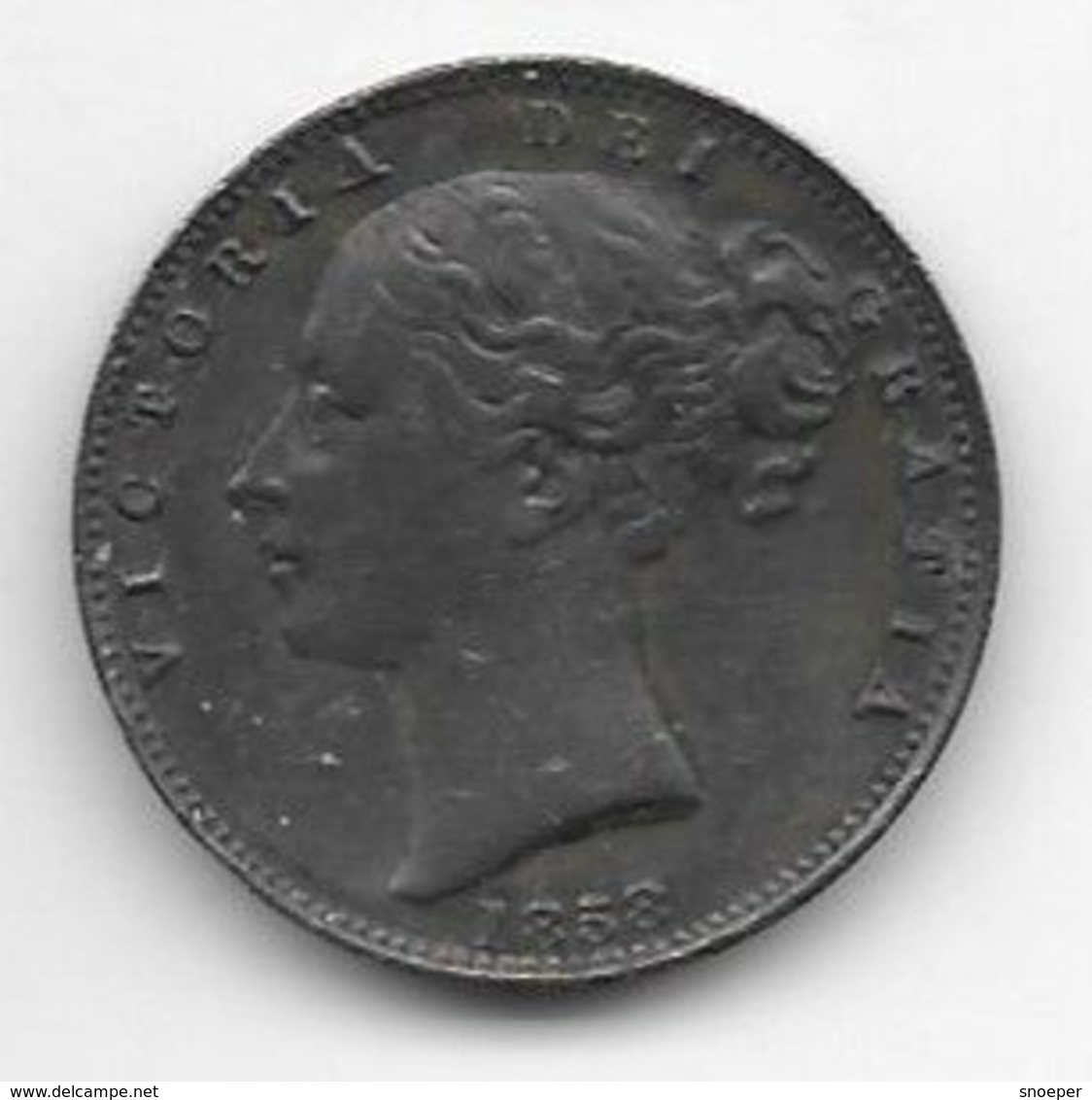 *great Britain 1 Farthing   1858  Km 725   Vf+++ Catalog Val Vf+ 59$ - B. 1 Farthing