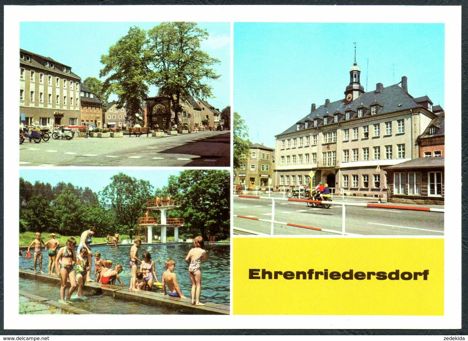 D9408 - TOP Ehrenfriedersdorf Freibad Markt Rathaus - Bild Und Heimat Reichenbach - Ehrenfriedersdorf