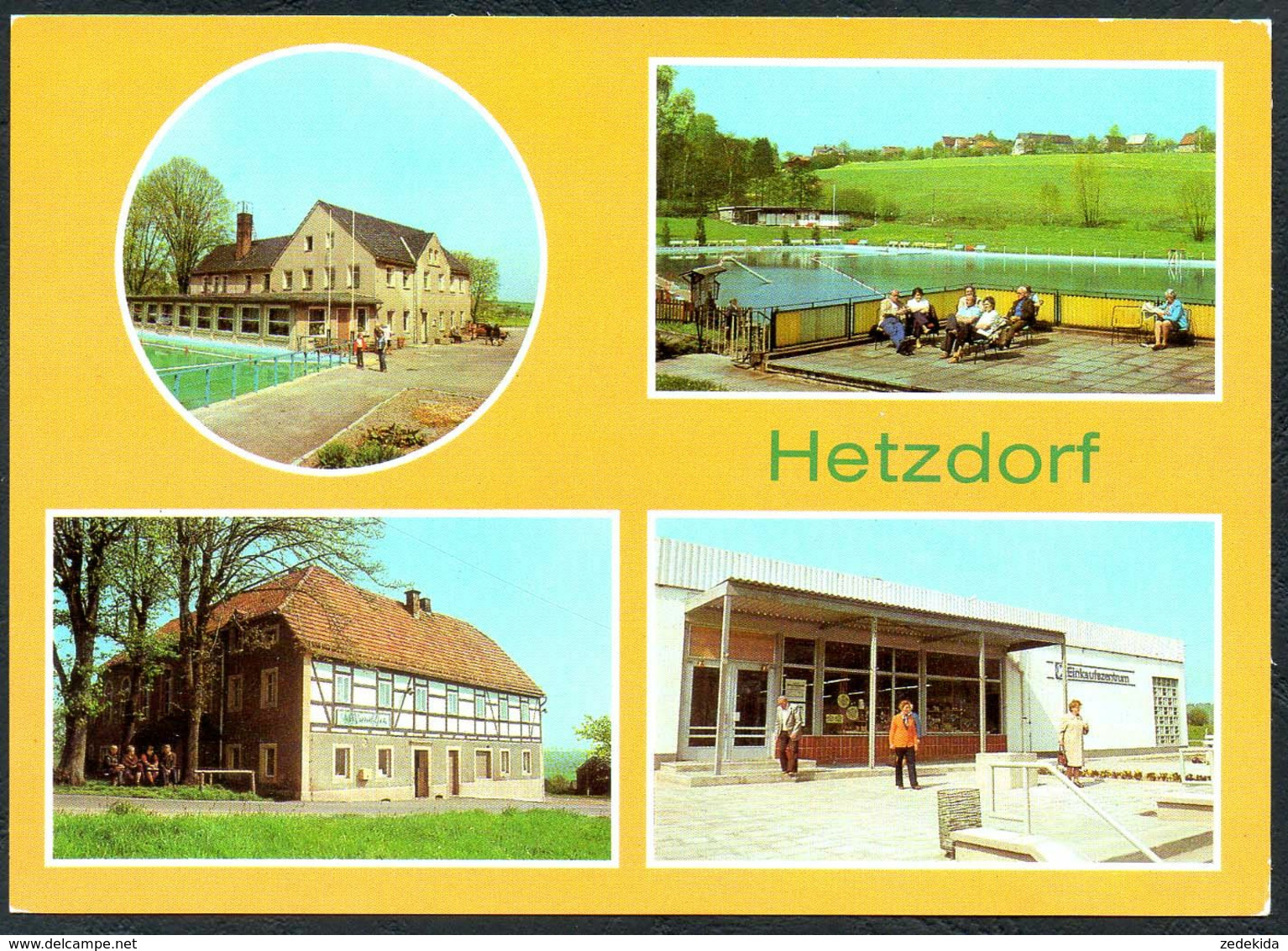 D9410 - TOP Hetzdorf HO Gaststätte Waldblick Freibad Sumpfmühle HO Kaufhalle - Bild Und Heimat Reichenbach - Hetzdorf
