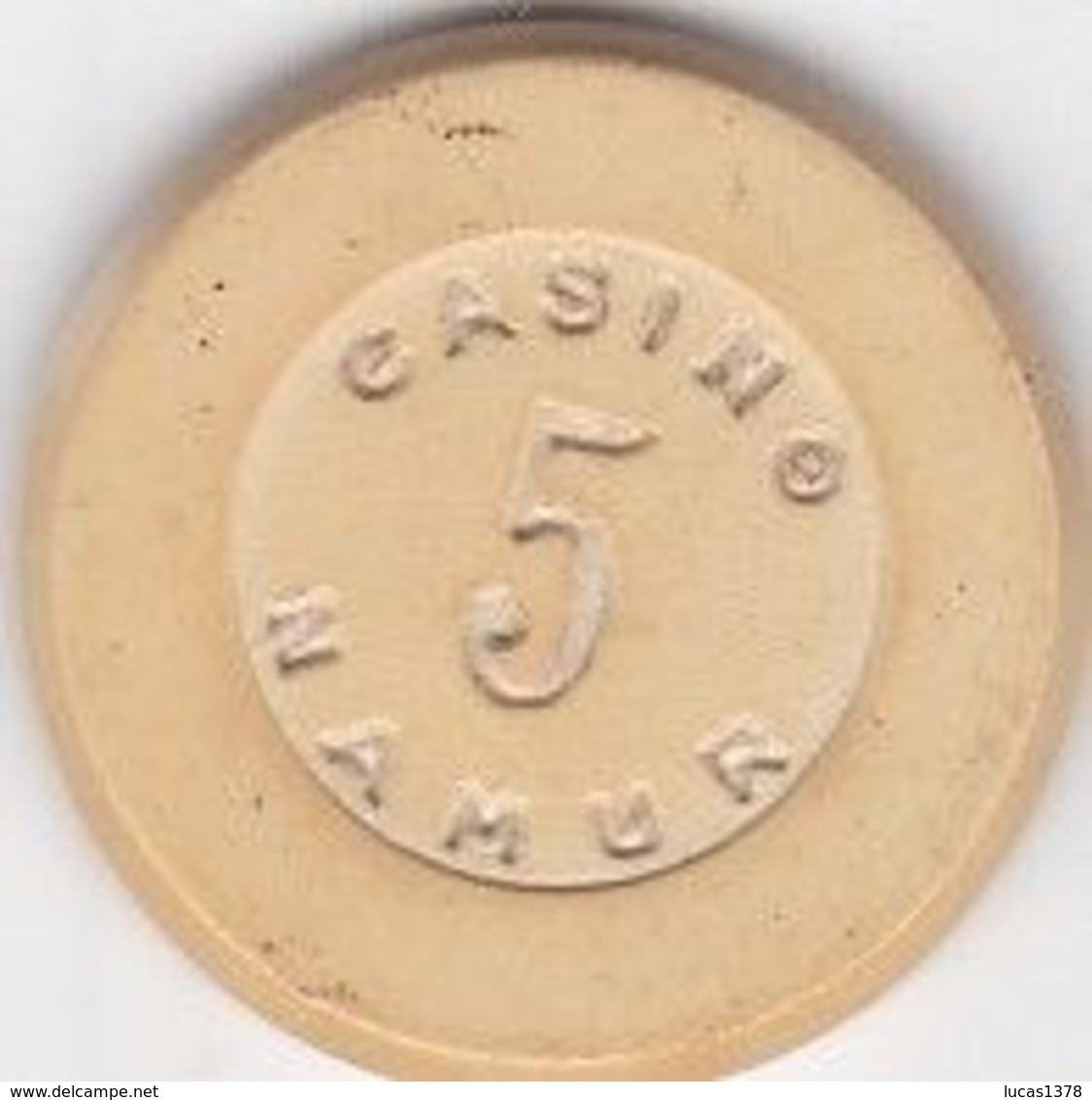 ANCIEN ET RARE JETON  5 FRANCS / CASINO DE NAMUR - Casino