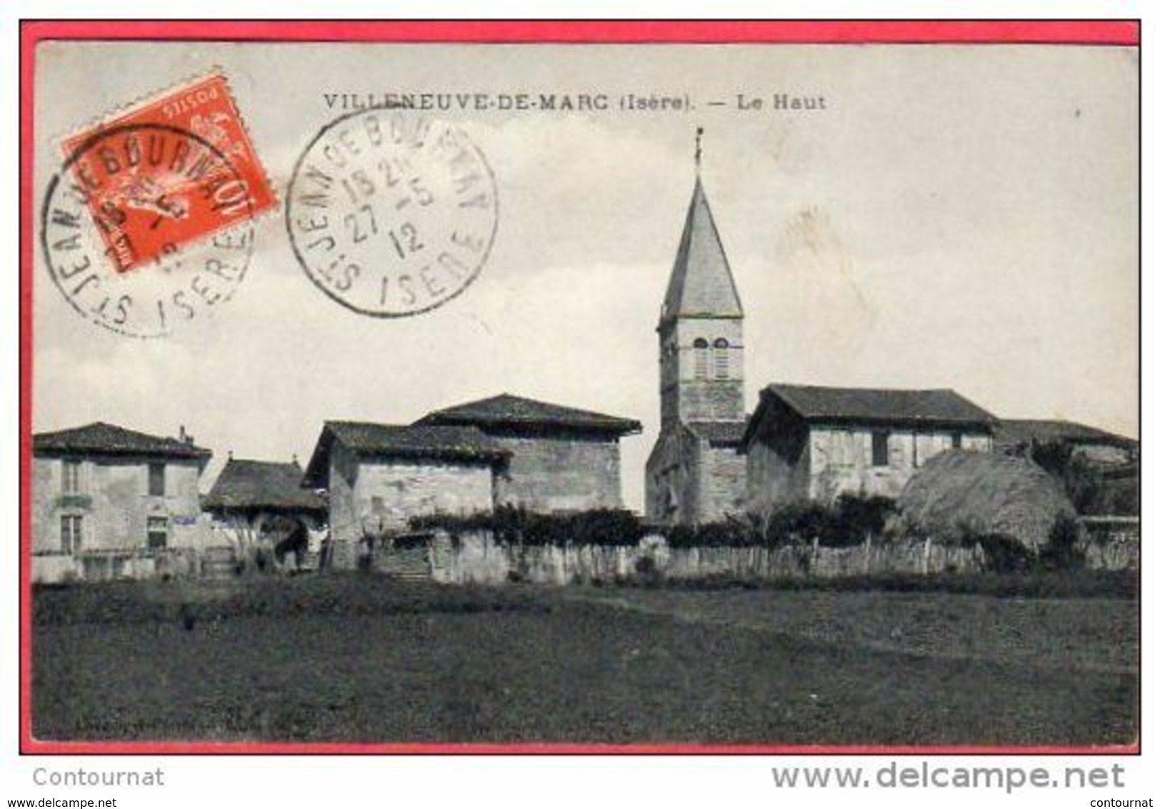 CPA 38 VILLENEUVE DE MARC Le Haut ( Du Village église Dans Canton De ST JEAN DE BOURNAY - Andere & Zonder Classificatie