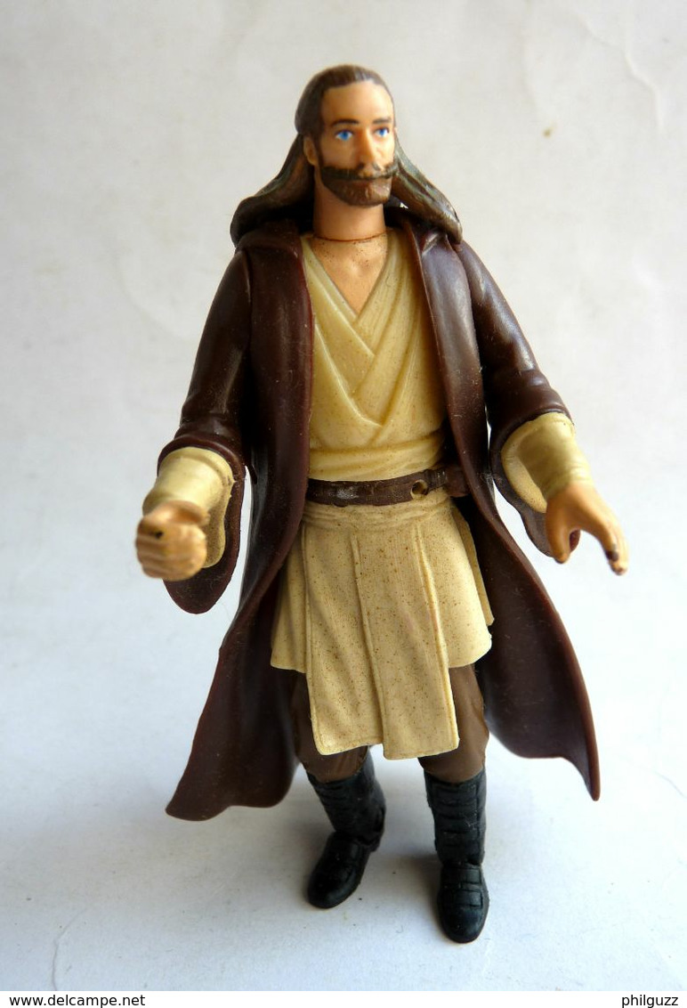 FIGURINE STAR WARS 1998 OPEE QUI GON JINN avec manteau Hasbro China 2