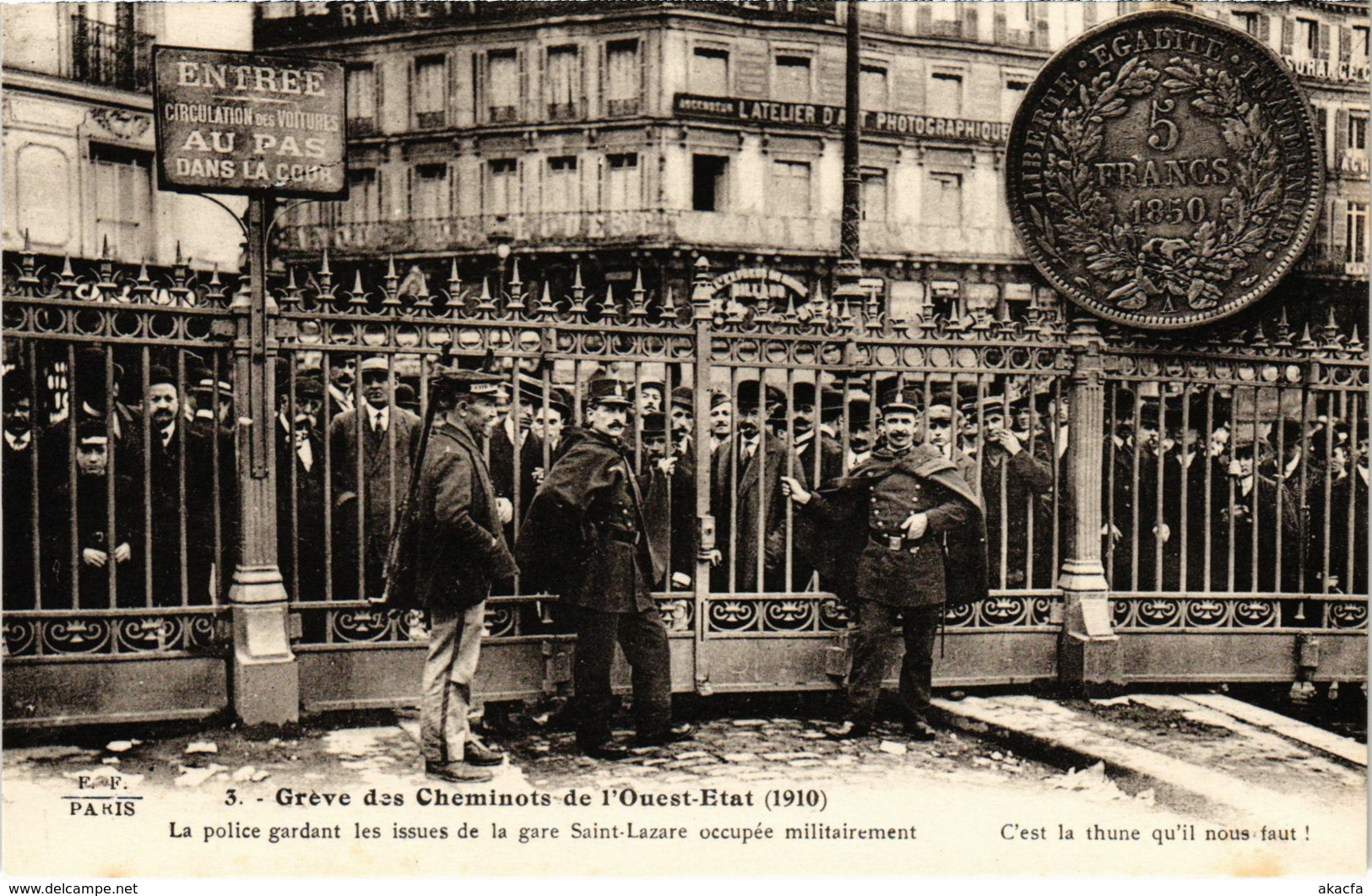 CPA PARIS 10e - Gréve Des Cheminots Du Nord (82498) - Sciopero