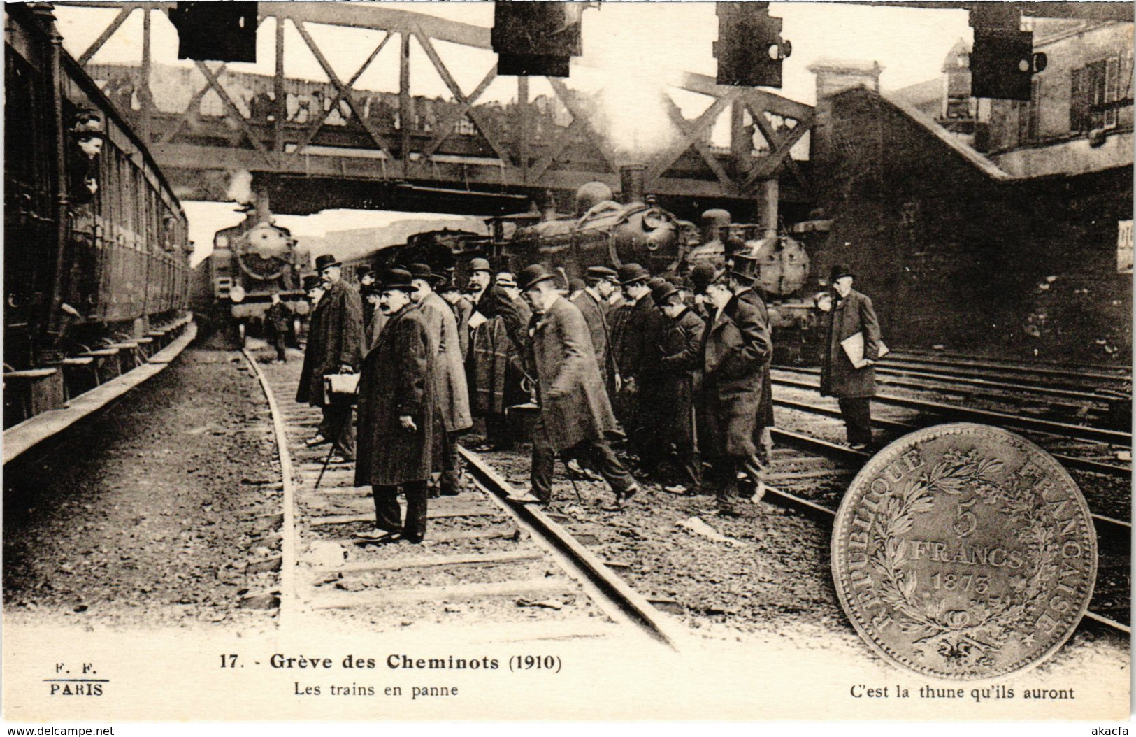 CPA PARIS 10e - Gréve Des Cheminots Du Nord (82500) - Streiks