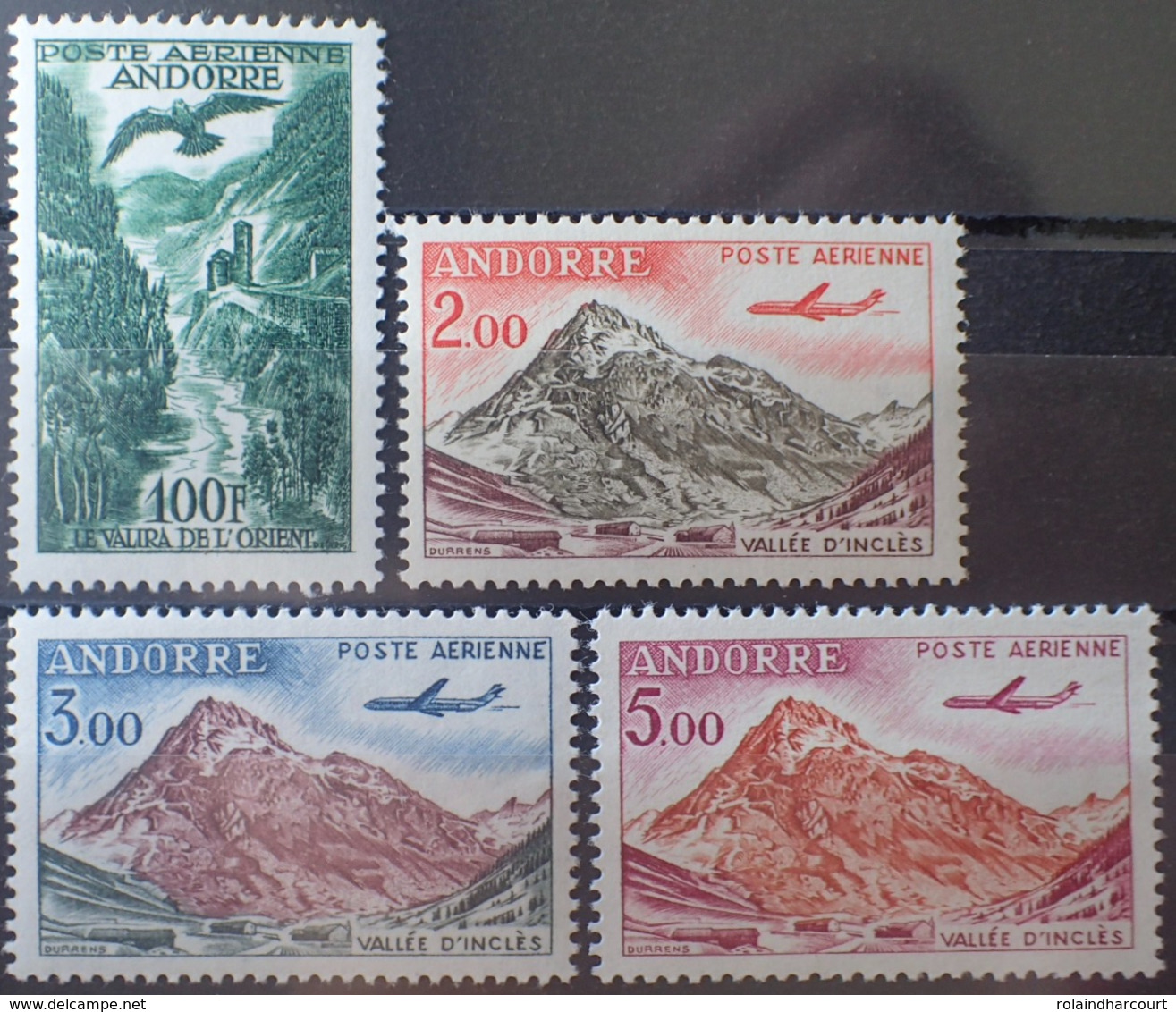 DF50500/1089 - 1955/1963 - ANDORRE FR. - POSTE AERIENNE - N°2-5-6-7 NEUFS** - Cote (2020) : 24,50 € - Luchtpost