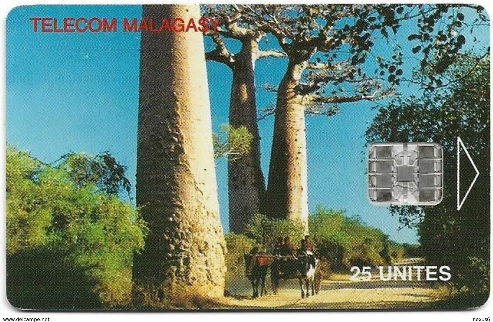 Madagascar - Telecom Malagasy - Baobabs - 25Units, Chip SC7, 900.000ex, Used - Madagascar