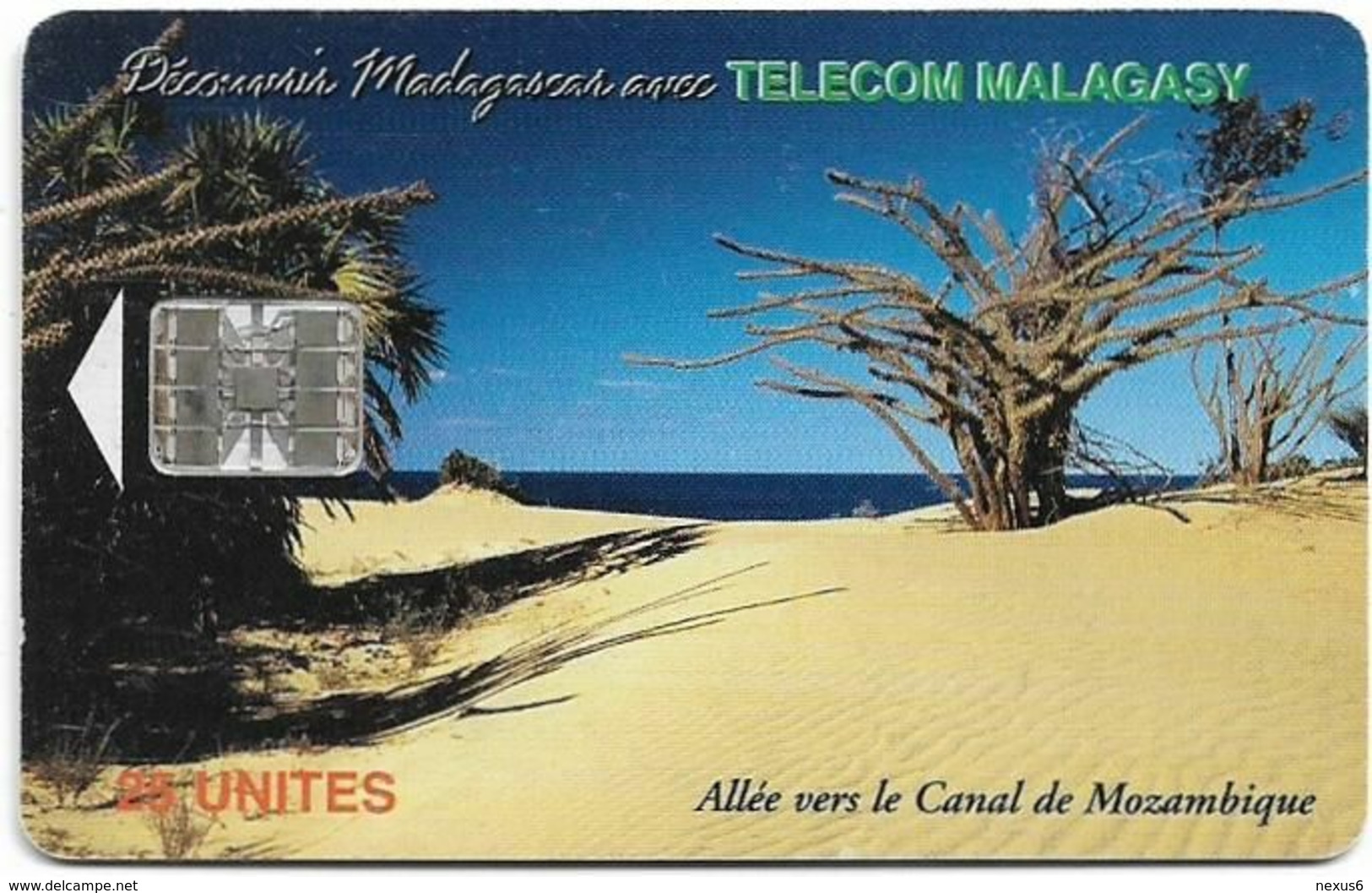 Madagascar - Telecom Malagasy - Beach, (Canal De Mozambique) - 25Units, Chip SC7, 600.000ex, Used - Madagascar