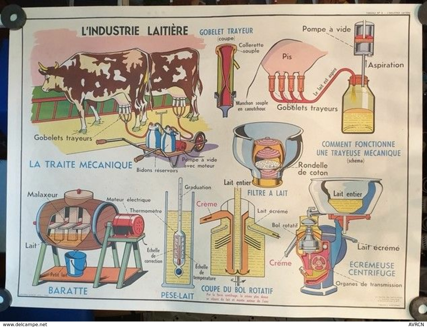 Affiche Scolaire MDI Tableau N°5 La Porcherie Tableau N° 6 L’Industrie Laitière - Fichas Didácticas