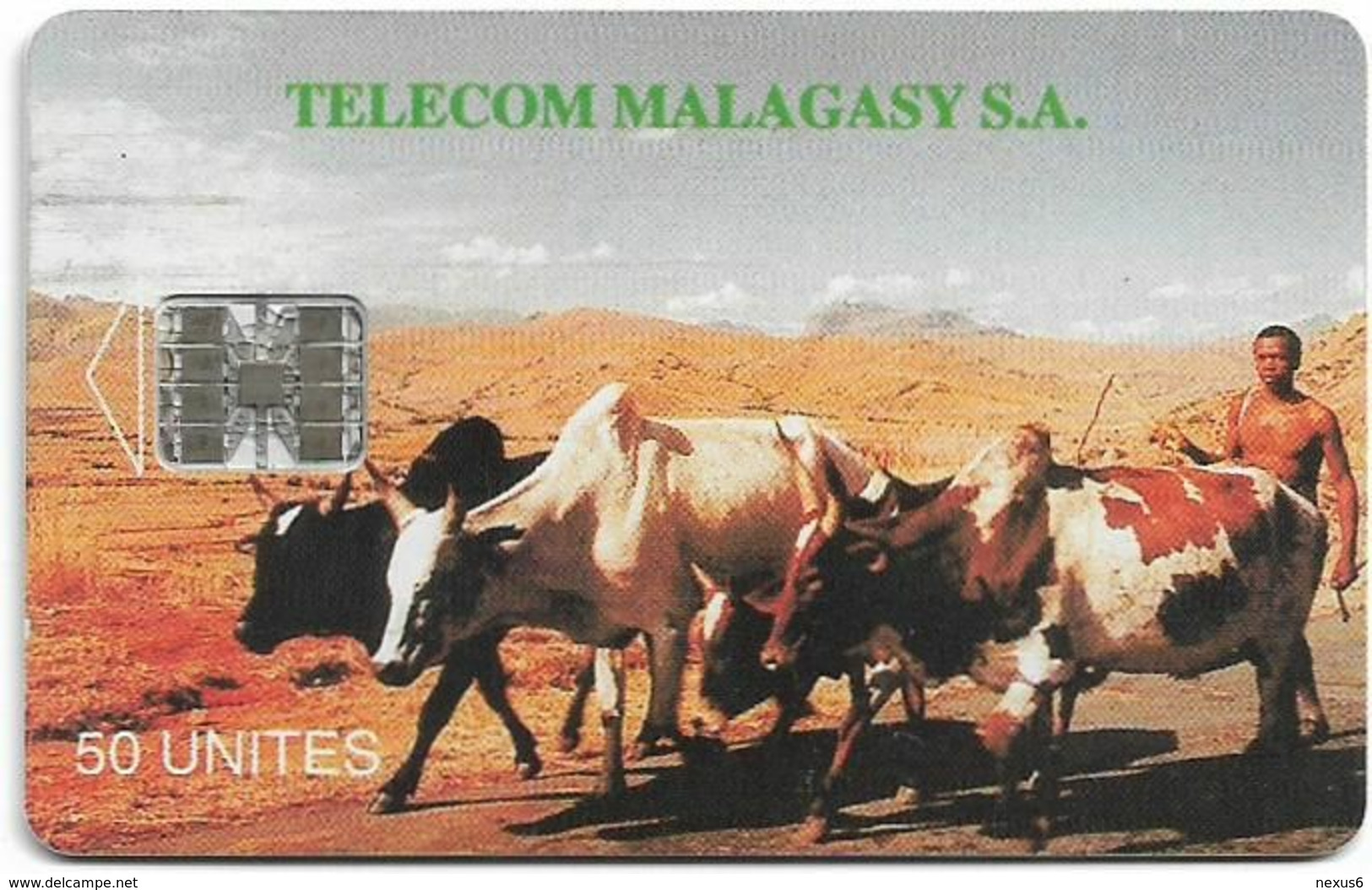 Madagascar - Zebus Cows - Cn. Only Numbers Below Line On Right, 50Units, SC7, Used - Madagascar