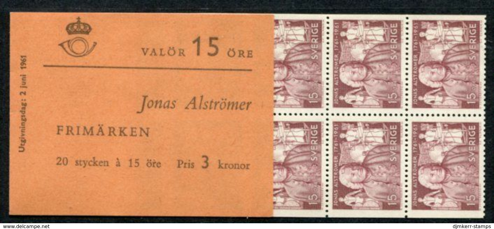 SWEDEN 1961 Alströmer Bicentenary Booklet MNH / **.  Michel 473 MH - 1951-80