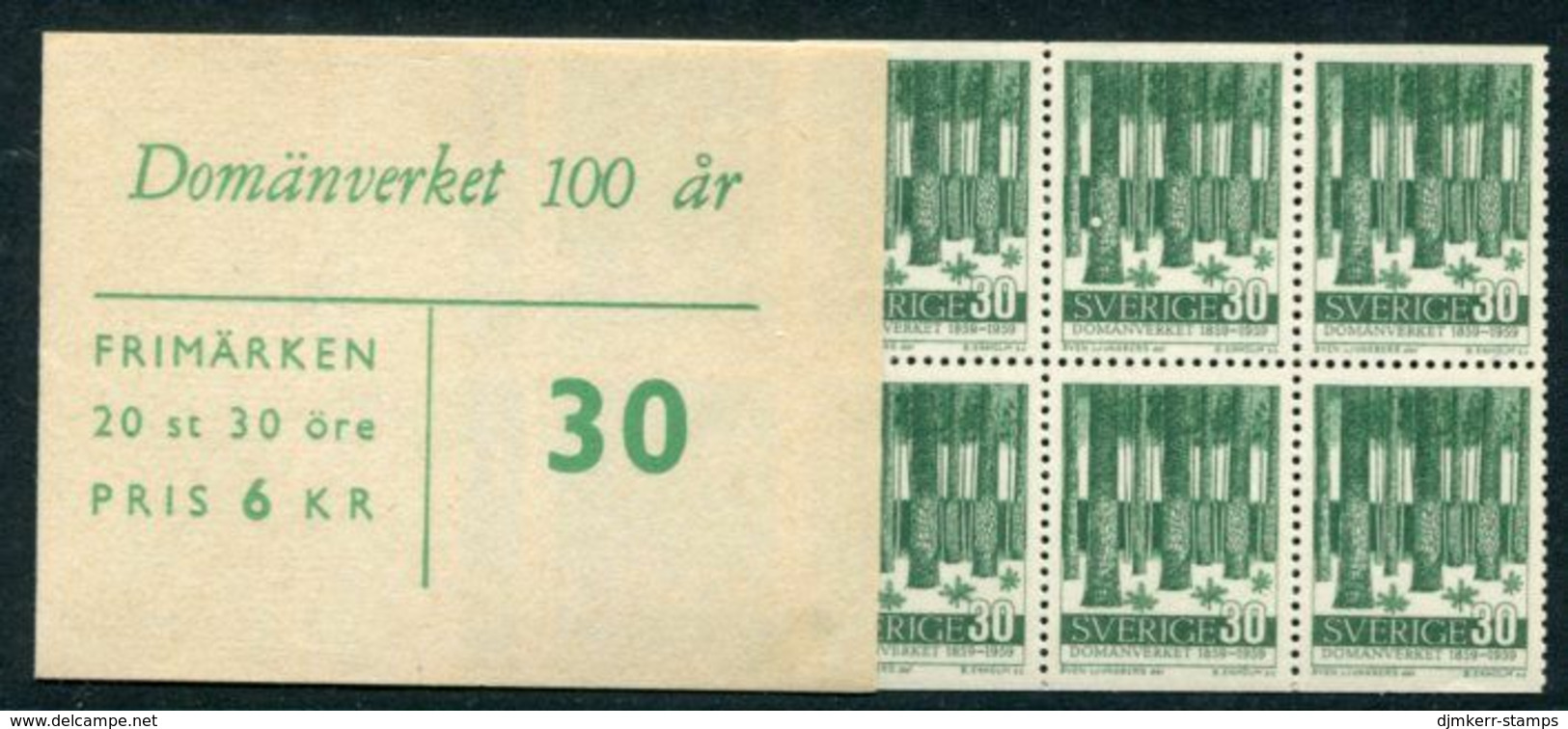 SWEDEN 1959 Centenary Of Forestry Administration Booklet MNH / **.  Michel 451 MH - 1951-80