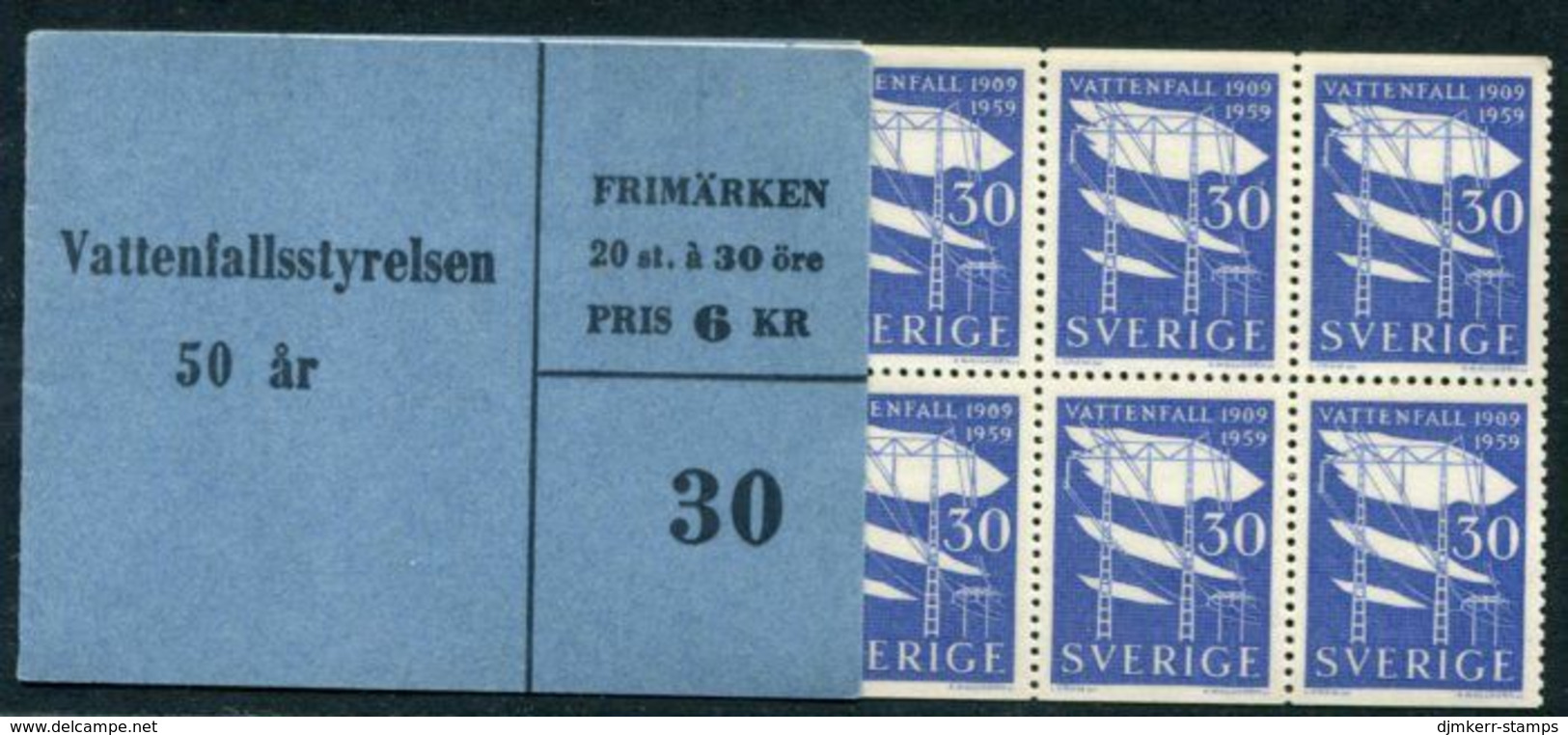 SWEDEN 1959 State Power Stations Booklet MNH / **.  Michel 446 MH - 1951-80