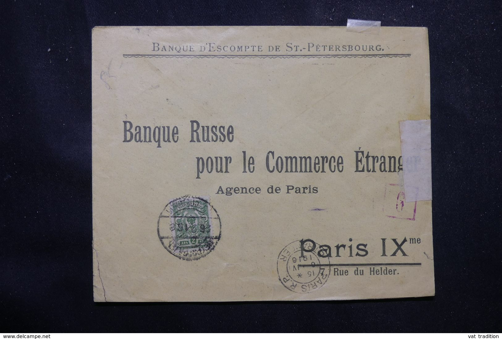 RUSSIE - Enveloppe Commerciale De St Petersbourg Pour La France En 1916 Avec Contrôle Postal  - L 68964 - Storia Postale