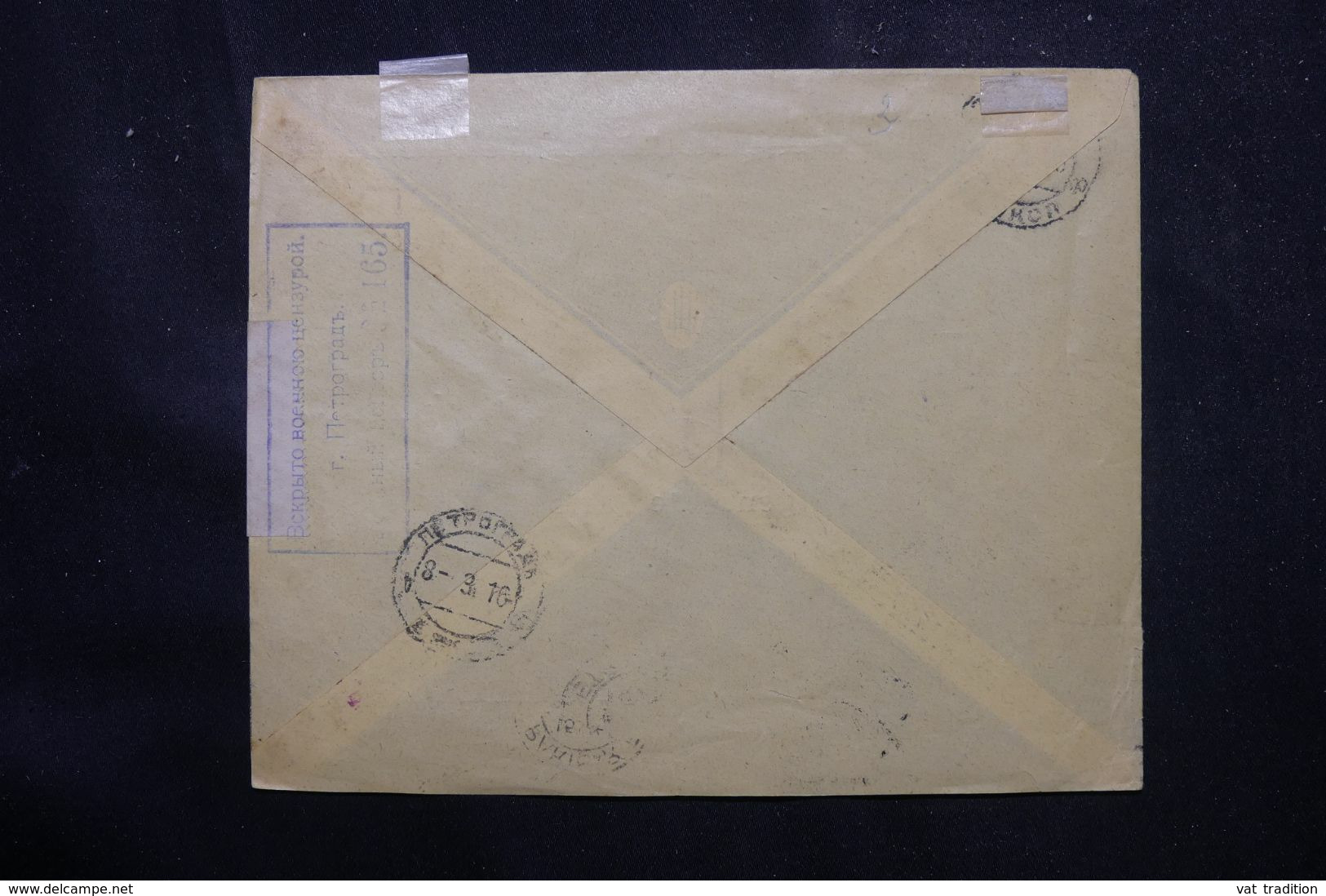 RUSSIE - Enveloppe Commerciale De St Petersbourg Pour La France En 1916 Avec Contrôle Postal  - L 68964 - Storia Postale