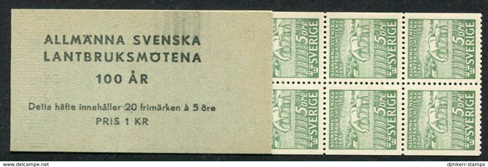 SWEDEN 1946 Agricultural Congress Centenary Booklet MNH / **.  Michel 321 MH - 1904-50