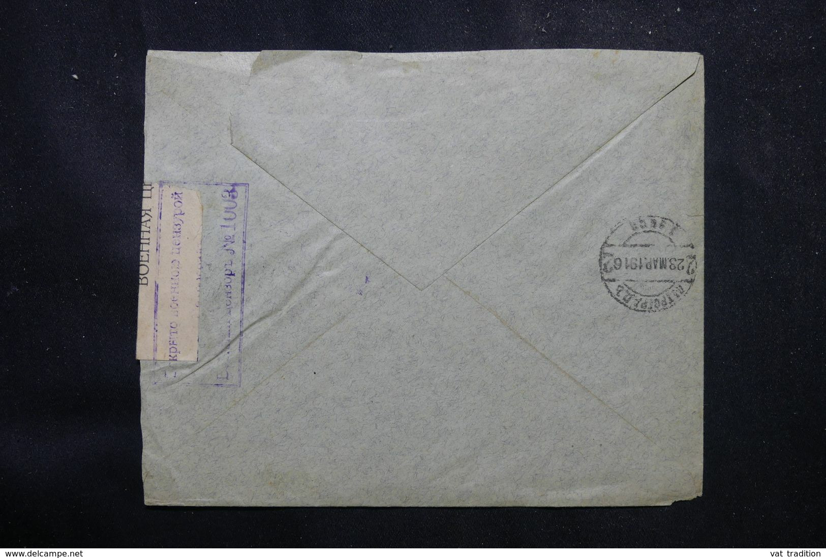 RUSSIE - Enveloppe Commerciale De Pétrograd Pour La France En 1916 Avec Contrôle Postal  - L 68975 - Storia Postale