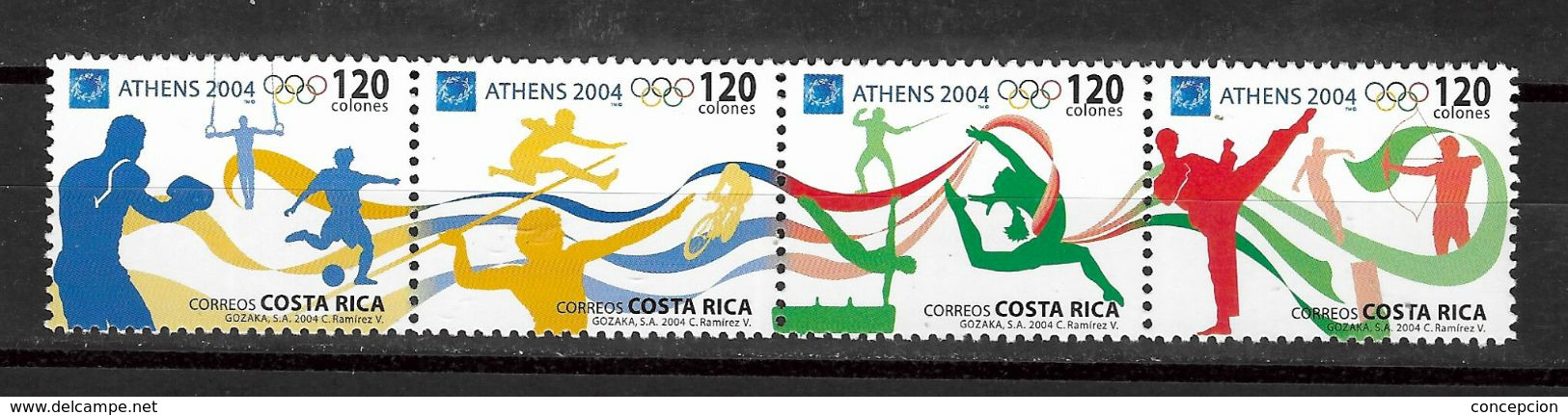 COSTA RICA Nº 761 AL 764 - Eté 2004: Athènes - Paralympic
