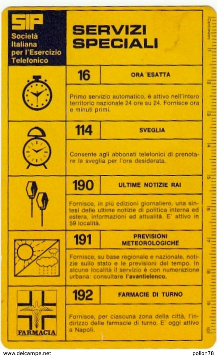 TELEFONI - TESSERA SIP - S.I.P. - SERVIZI SPECIALI - VEDI SCANSIONI - Matériel