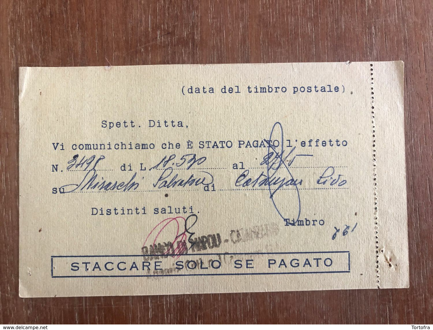 MARSALA (TRAPANI) DITTA ENOT. GIUSEPPE ARINI CASA VINICOLA  1964   VINI  UVA - Marsala