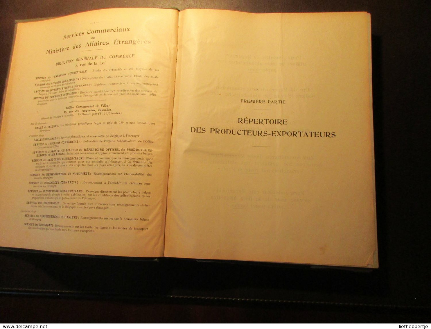 Répertoire officiel des producteurs - exportateurs Belges - adresboek - repertorium - handelszaken  Congo - Zaïre - 1933